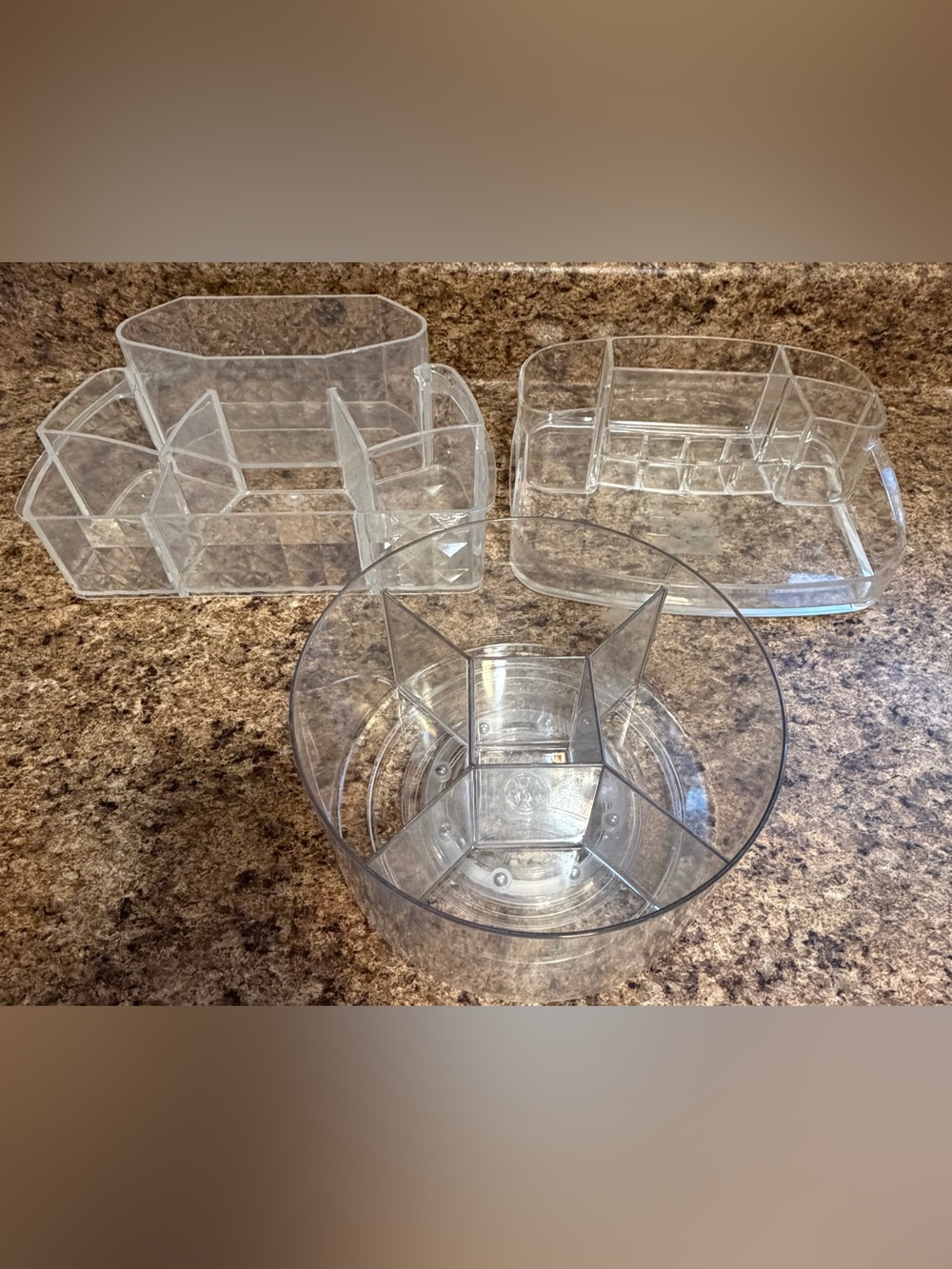 Lot of (3) Makeup Organizers